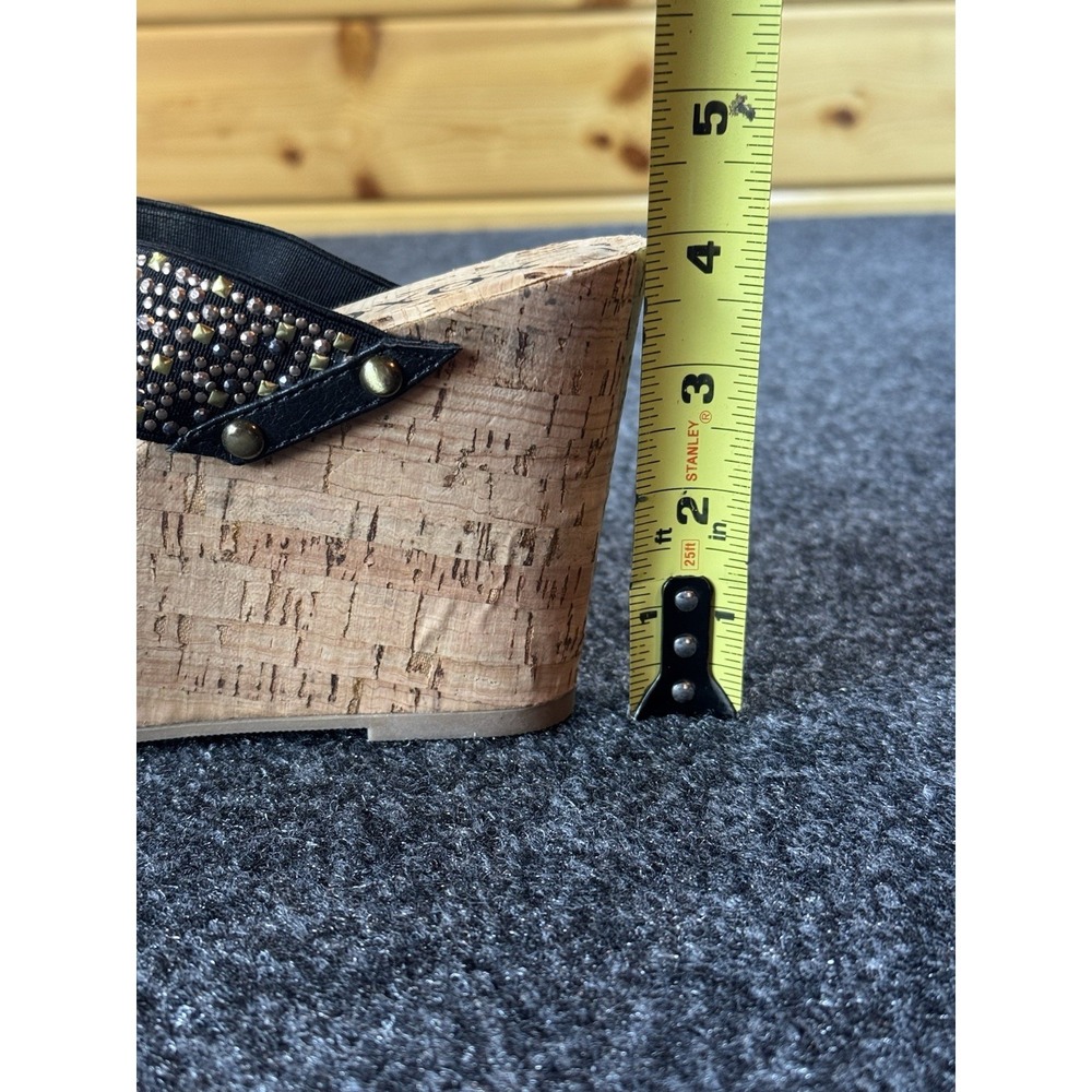 XOXO 4 Inch Cork Wedge Sandal 8 1/2 - Picture 8 of 8